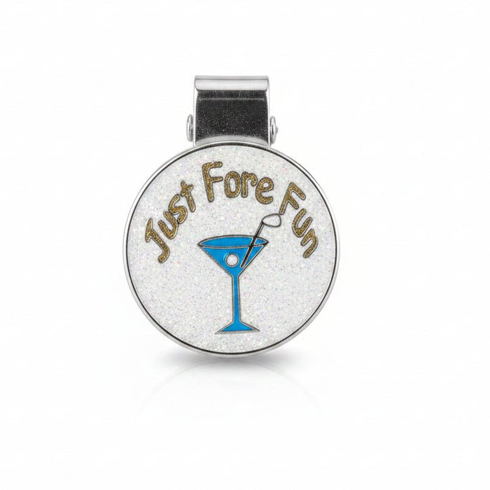 Just Fore Fun Golf Ball Marker - White - Club Rehab