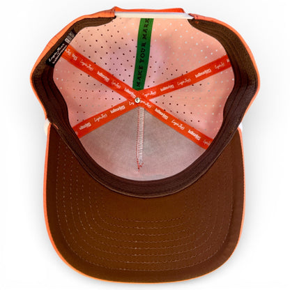 Just Peachy Golf Hat | Snapback Cap | Built-in Magnetic Ball Marker Holder + Marker Included | Adjustable Peach - Club Rehab