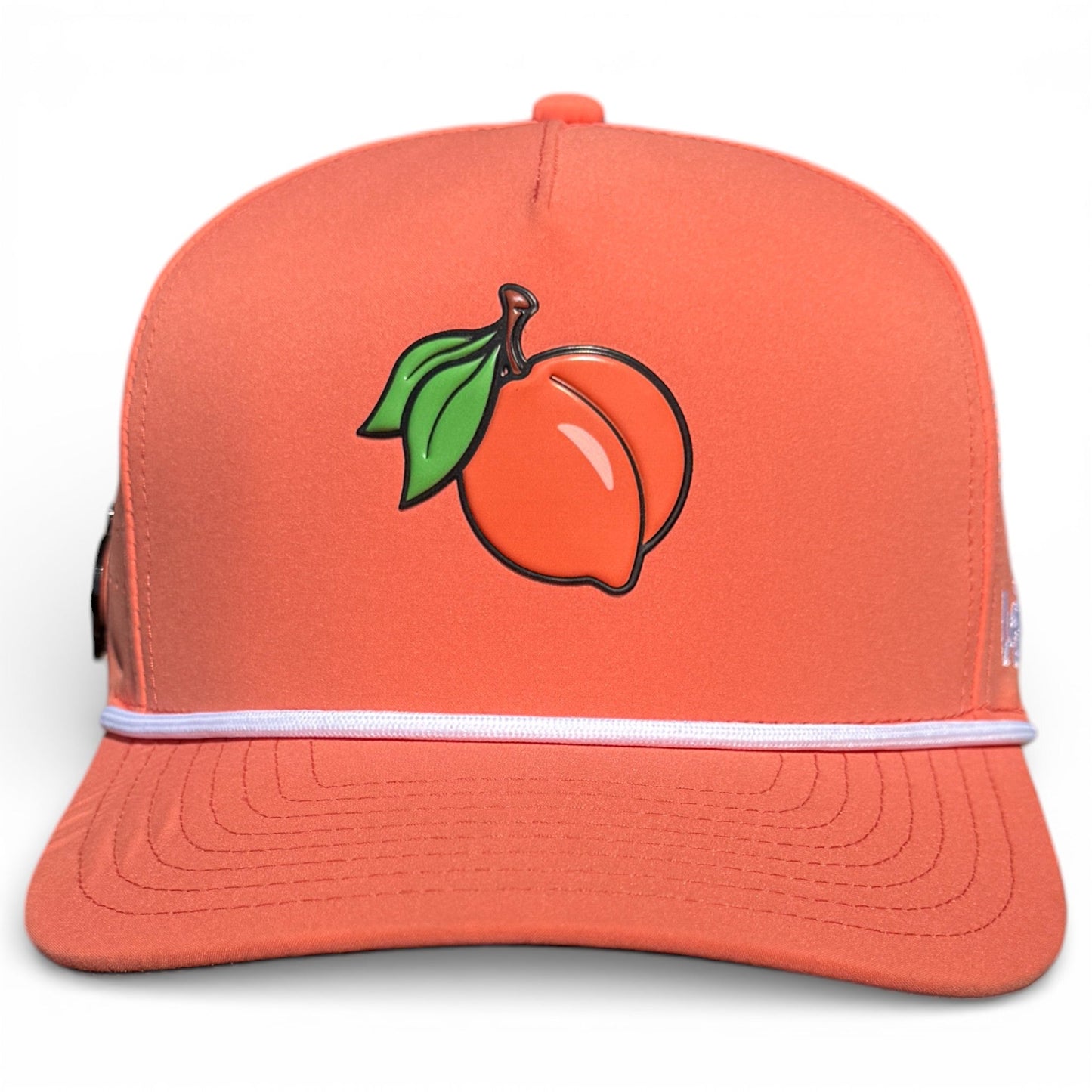 Just Peachy Golf Hat | Snapback Cap | Built-in Magnetic Ball Marker Holder + Marker Included | Adjustable Peach - Club Rehab