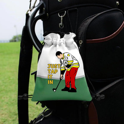 “Just Tap It In” Valuables Pouch – Happy - Inspired Golf Bag Essential - Club Rehab