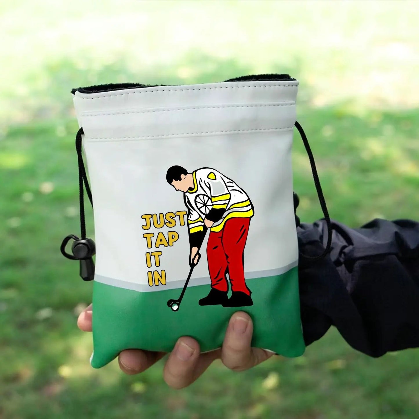 “Just Tap It In” Valuables Pouch – Happy - Inspired Golf Bag Essential - Club Rehab