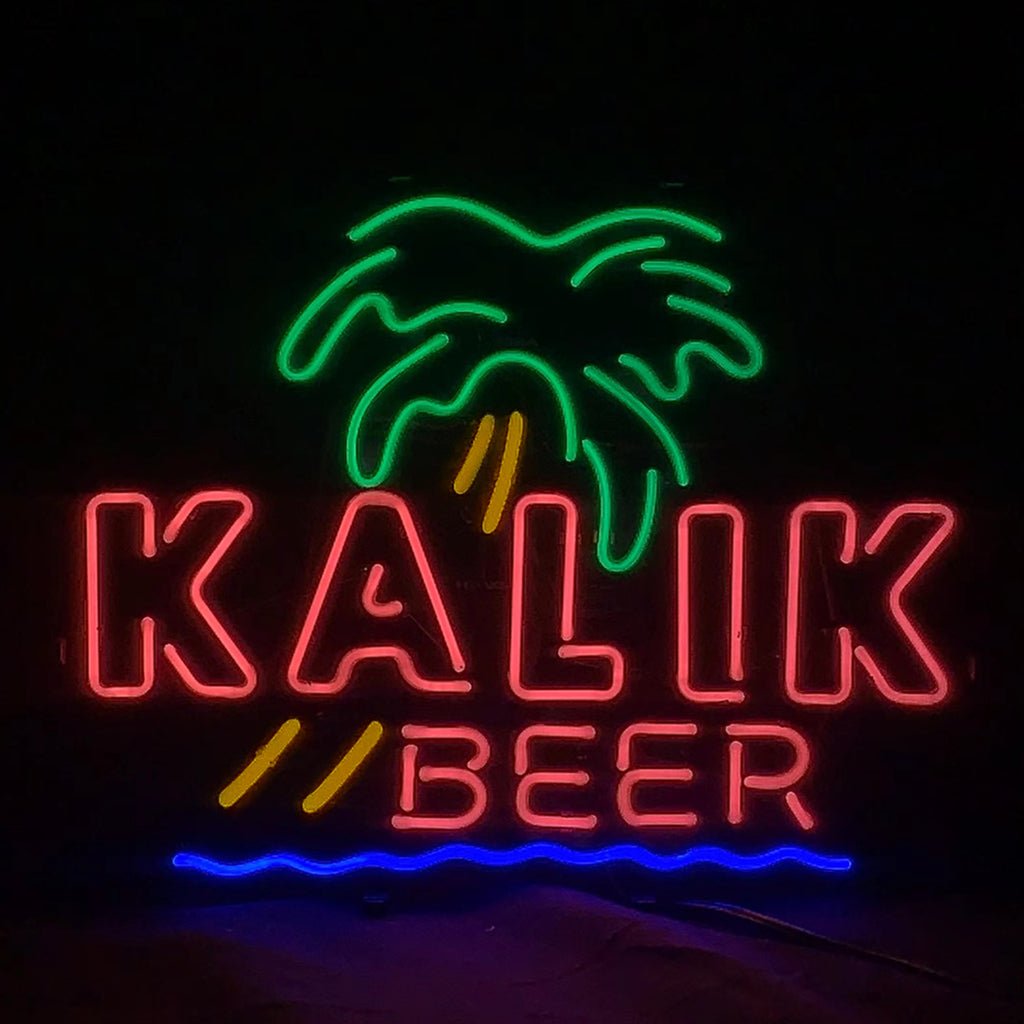Kalik Beer Coconut Palm Tree Neon Signs Light - Red - Club Rehab