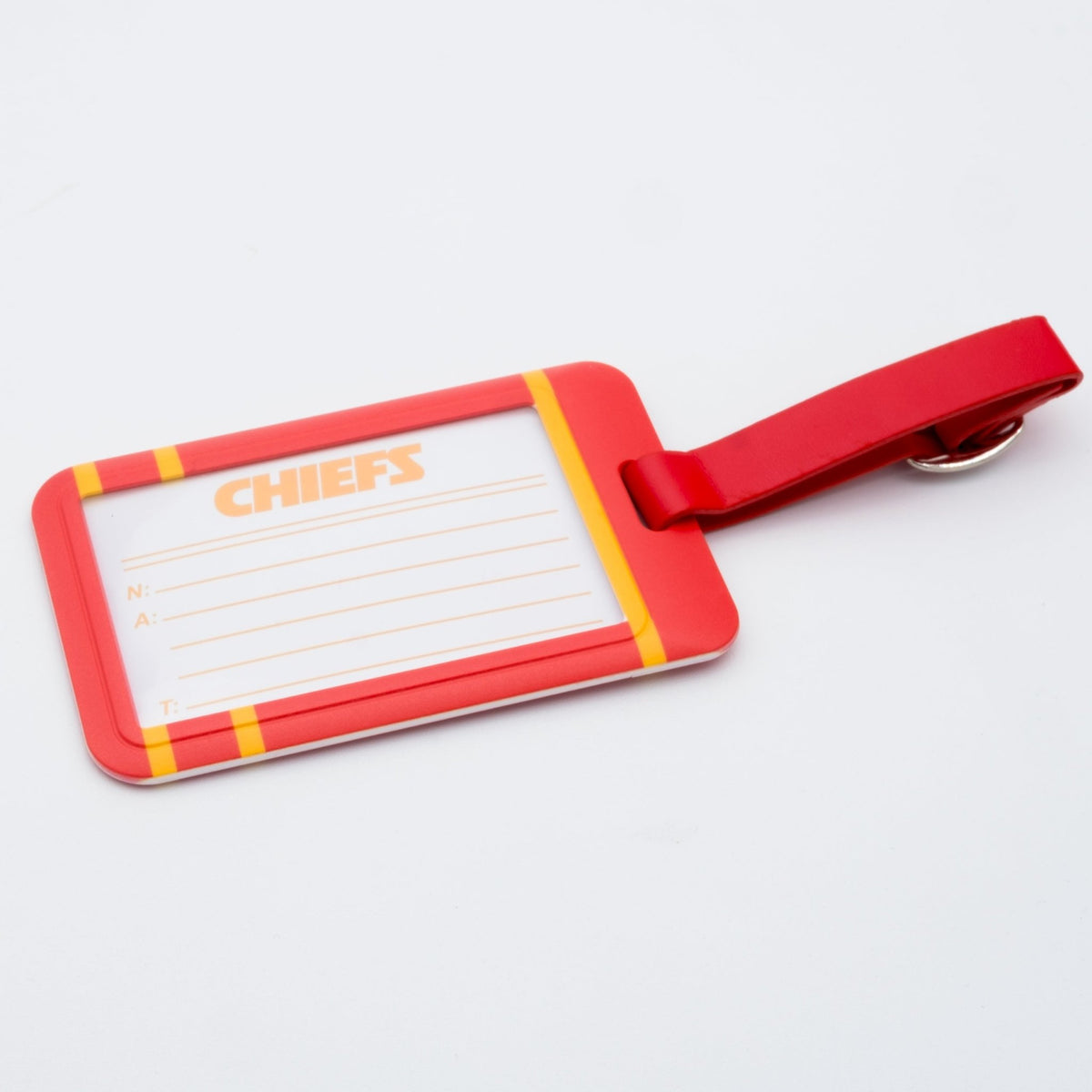Kansas City Chiefs plastic golf bag tag by Team Golf, product photo 2