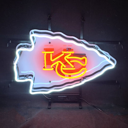 Kansas City Chiefs KC Football Logo Neon Signs - Club Rehab