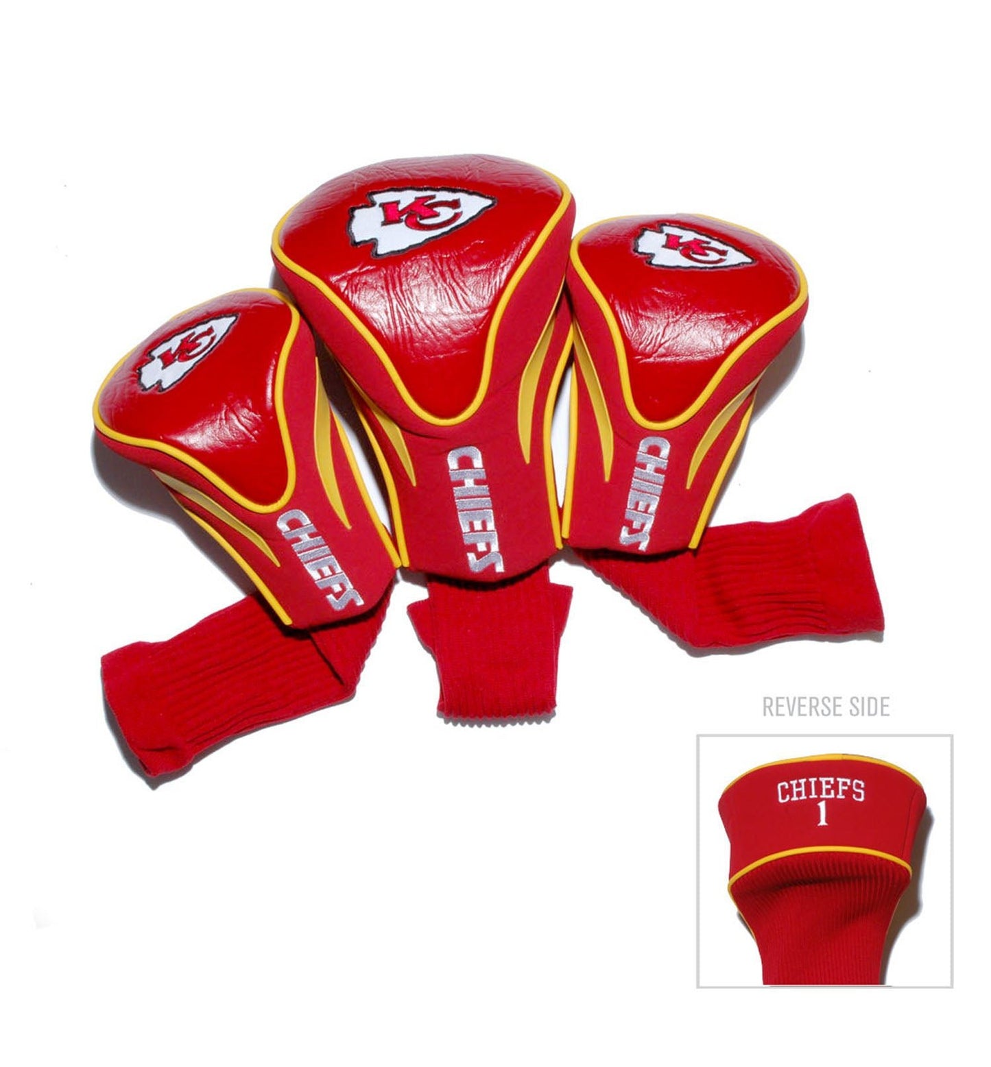 Kansas City Chiefs NFL Contour 3 Pack Headcovers - Club Rehab