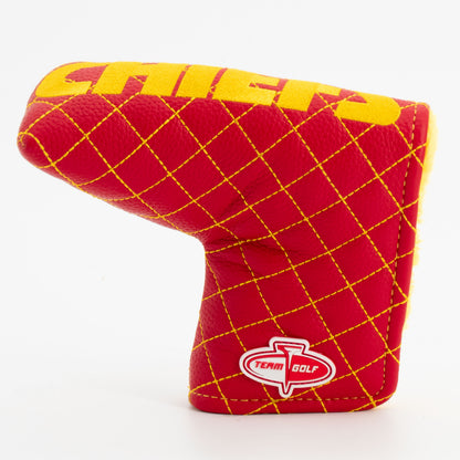 Kansas City Chiefs Solid Blade Putter quilted headcover, back view