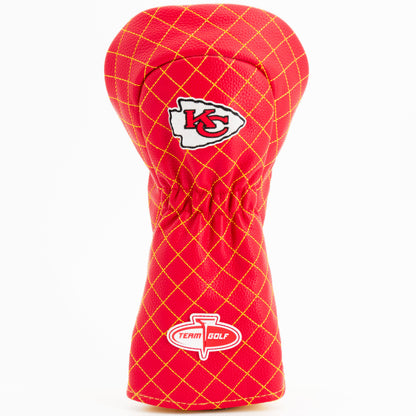 Kansas City Chiefs Solid Driver quilted headcover, back view