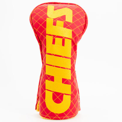 Kansas City Chiefs Solid Driver quilted headcover, front view