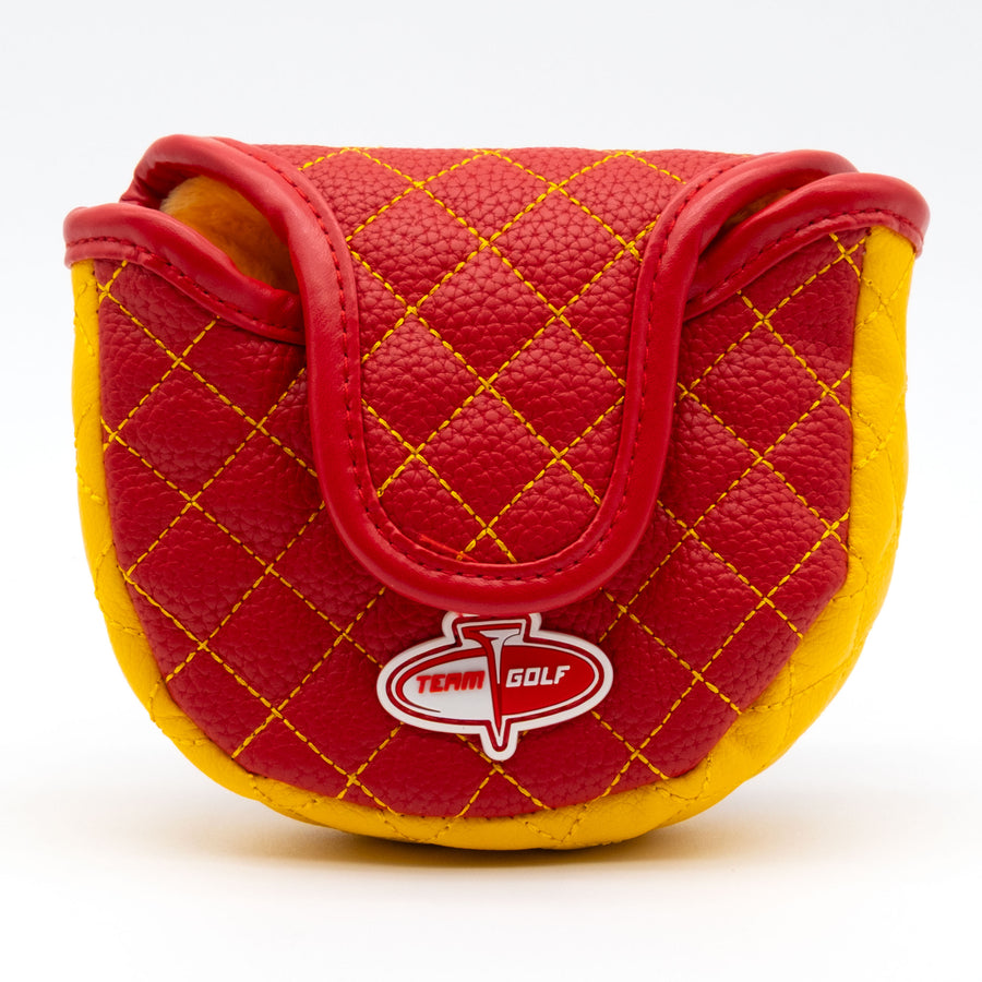 Kansas City Chiefs solid quilted mallet putter cover, back view