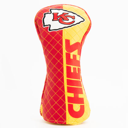 Kansas City Chiefs Split Driver quilted headcover, front view