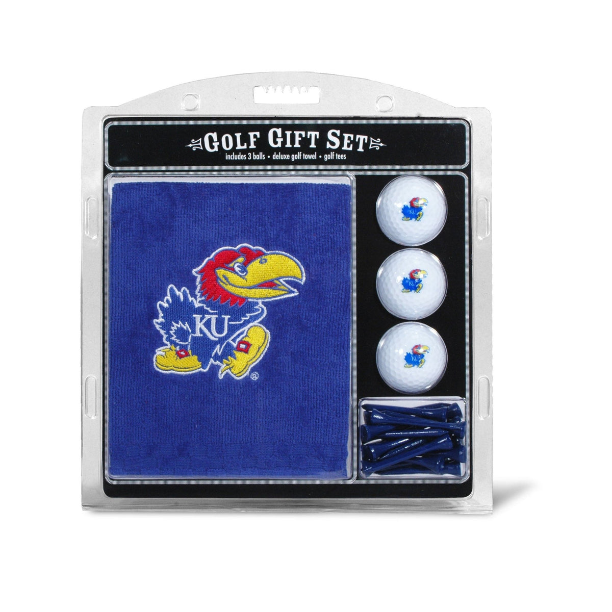 Kansas Jayhawks Embroidered Towel Golf Gift Set