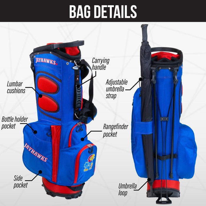 Kansas Jayhawks Fairway Stand Bag - Image 2 - Club Rehab