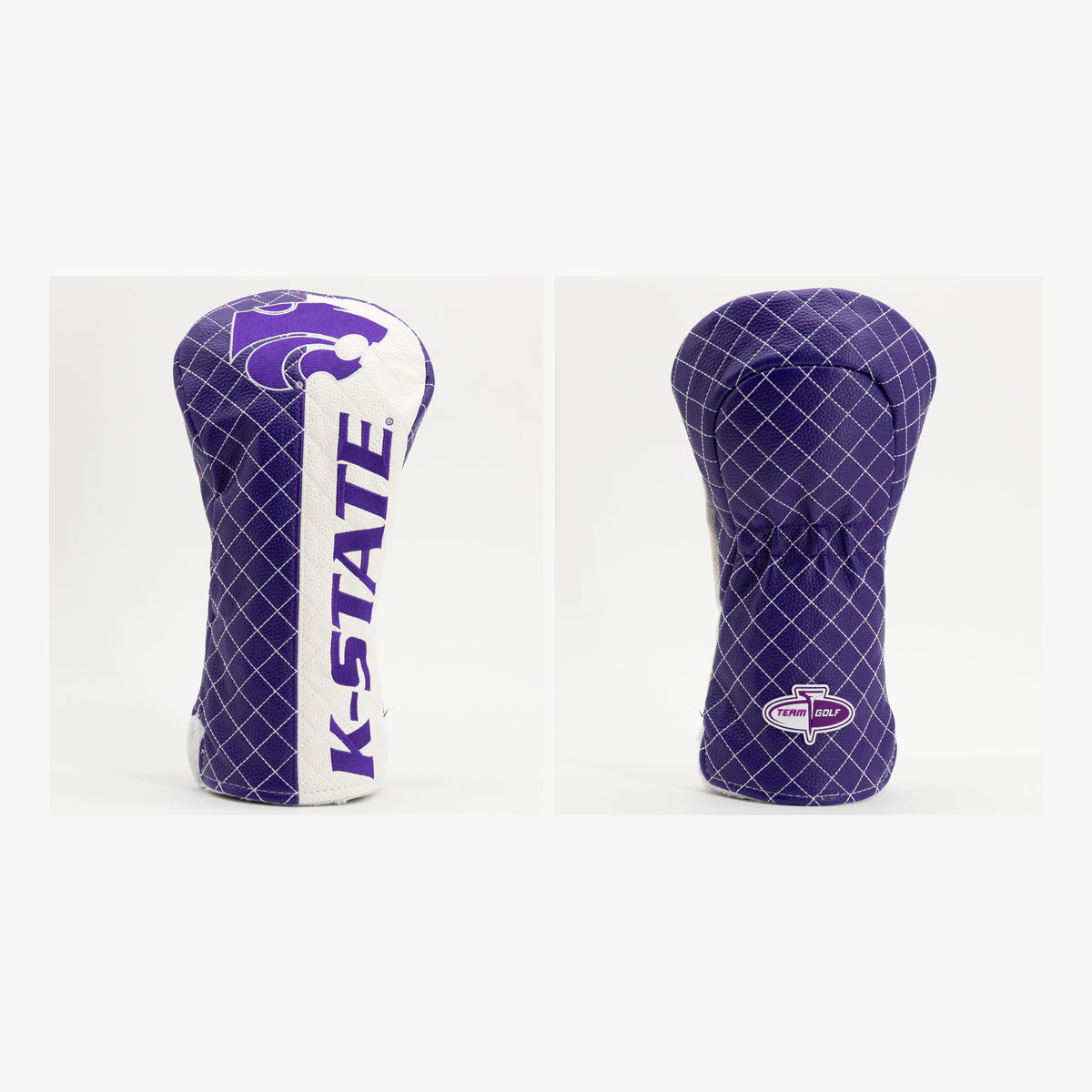 Kansas State Wildcats Split Quilted Driver Headcover, front and back views