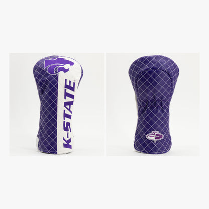 Kansas State Wildcats Split Quilted Driver Headcover, front and back views