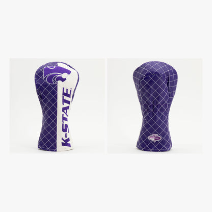 Kansas State Wildcats Split Quilted Fairway Headcover, front and back views