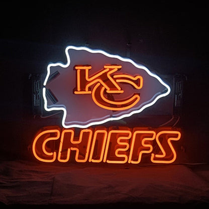 KC Chiefs Logo with Acrylic Logo Neon Sign Light, alternate product view 2