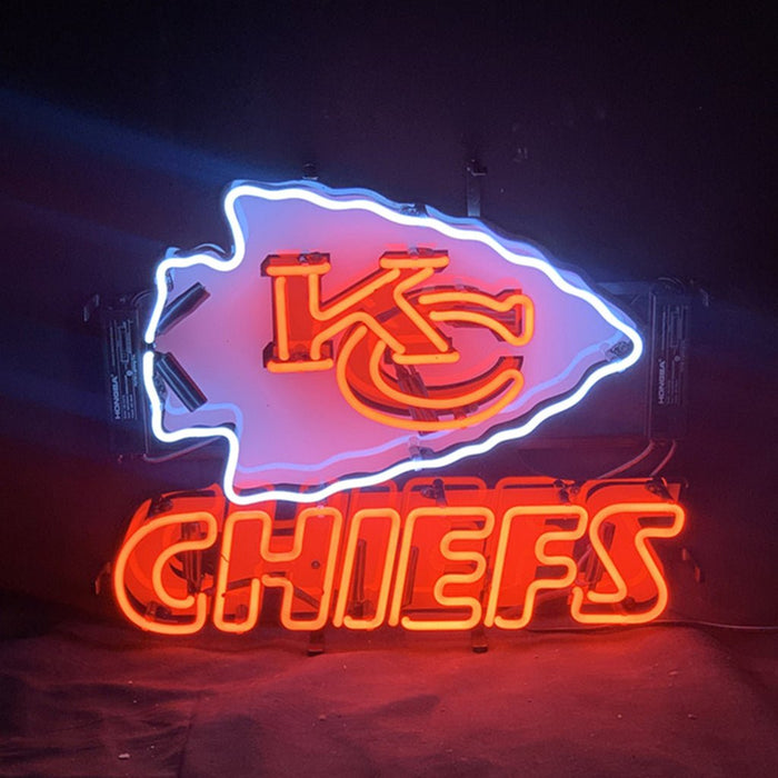 KC Chiefs Sport Logo Neon Signs with Acrylic Logo - Club Rehab