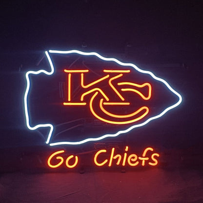 KC Kansas City Go Chiefs Sport Logo Neon Signs Light, alternate product view 3