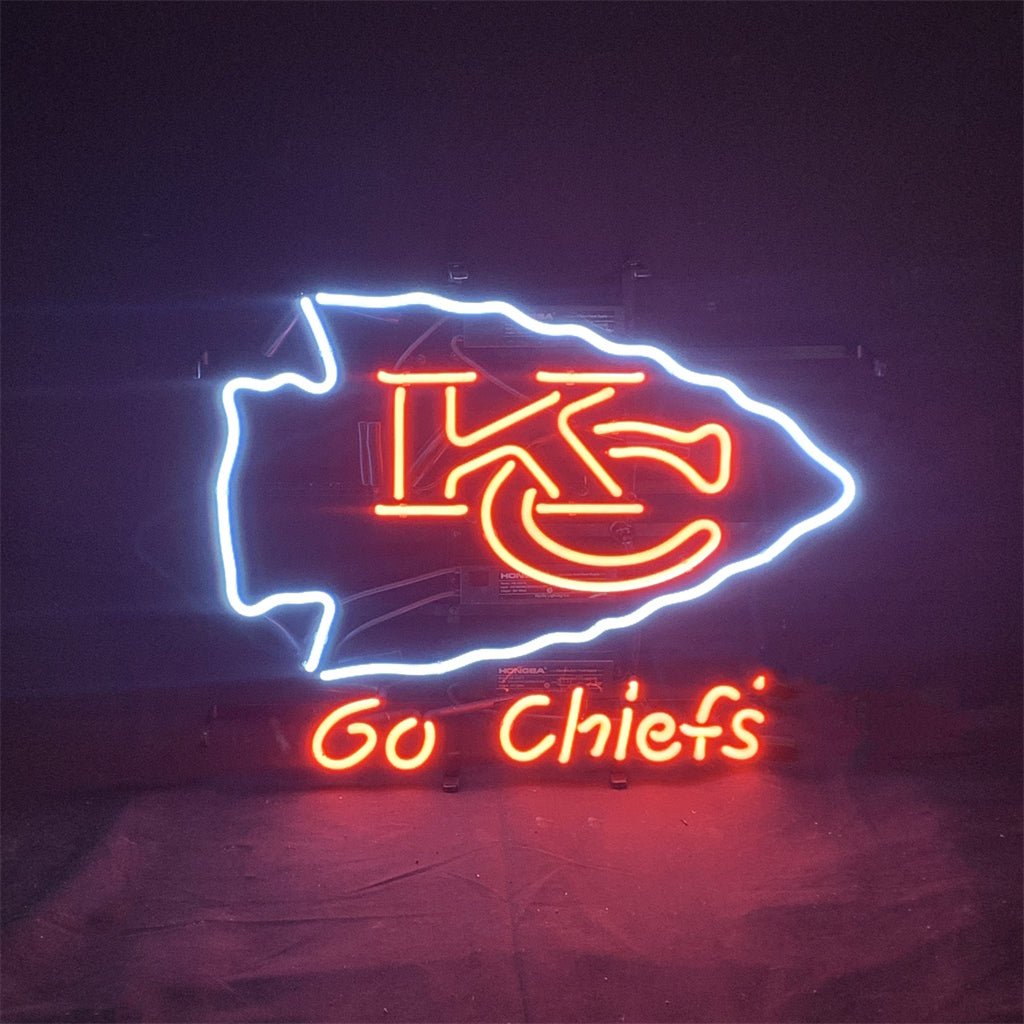 KC Kansas City Go Chiefs Sport Logo Neon Signs Light - Club Rehab