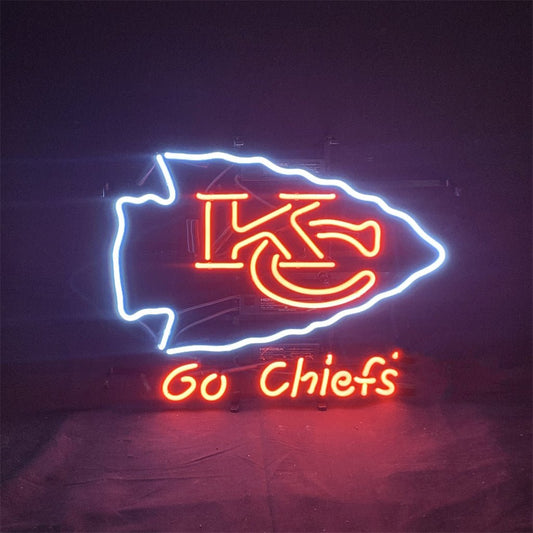 KC Kansas City Go Chiefs Sport Logo Neon Signs Light - Club Rehab