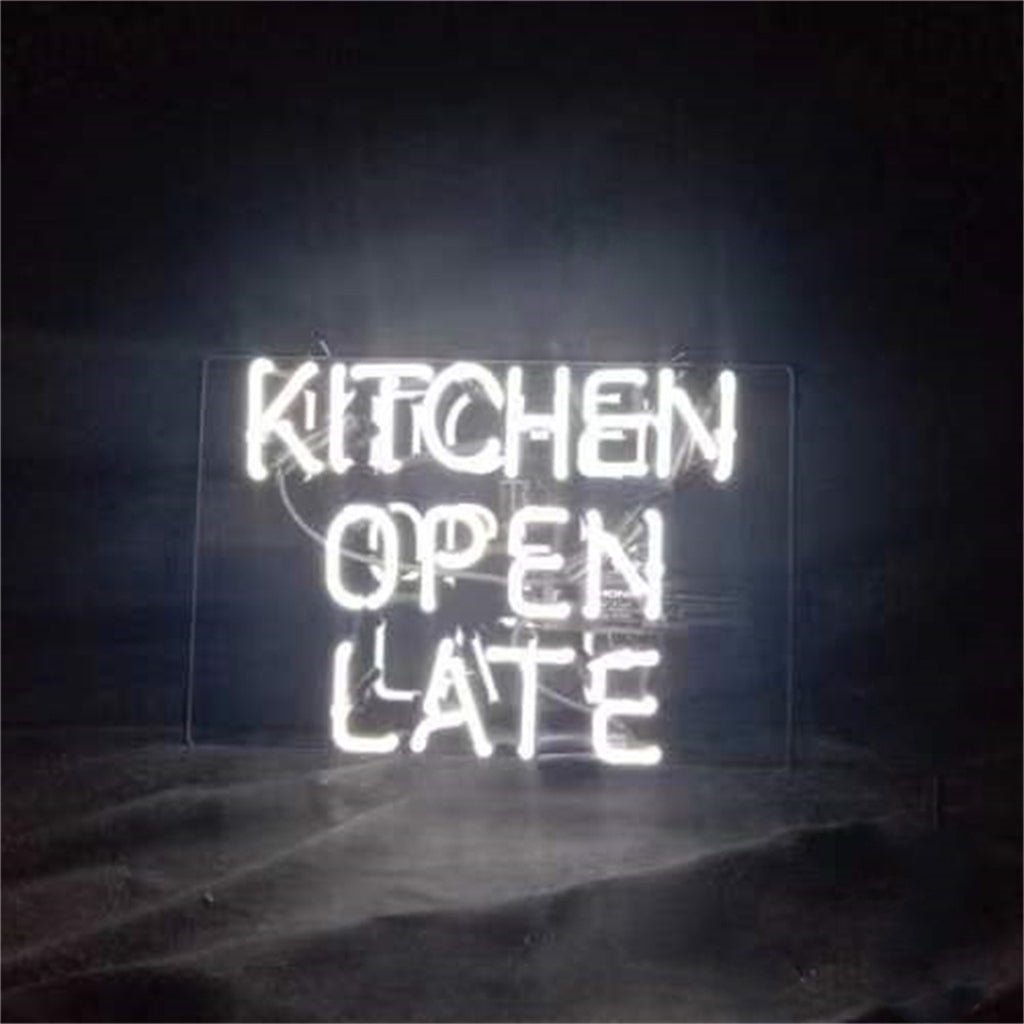 Kitchen Open Late Neon Signs - Club Rehab