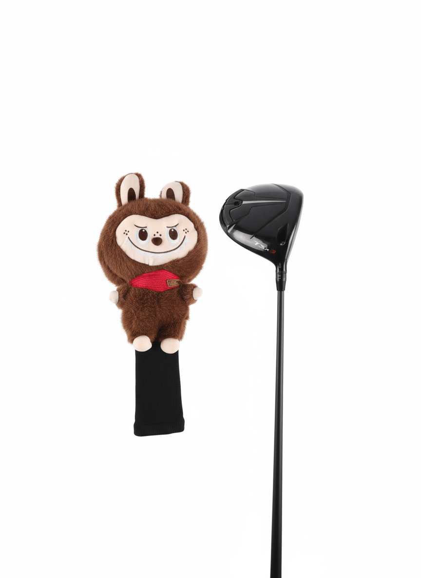 Labubu Golf Club Headcover - Brown - Club Rehab