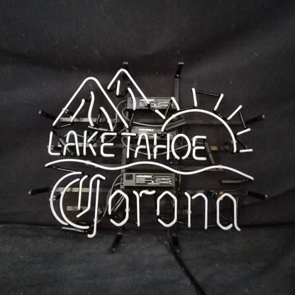 Lake Tahoe Corona Extra Sunrise Mountain Neon Signs Light - 19"x15" - Club Rehab
