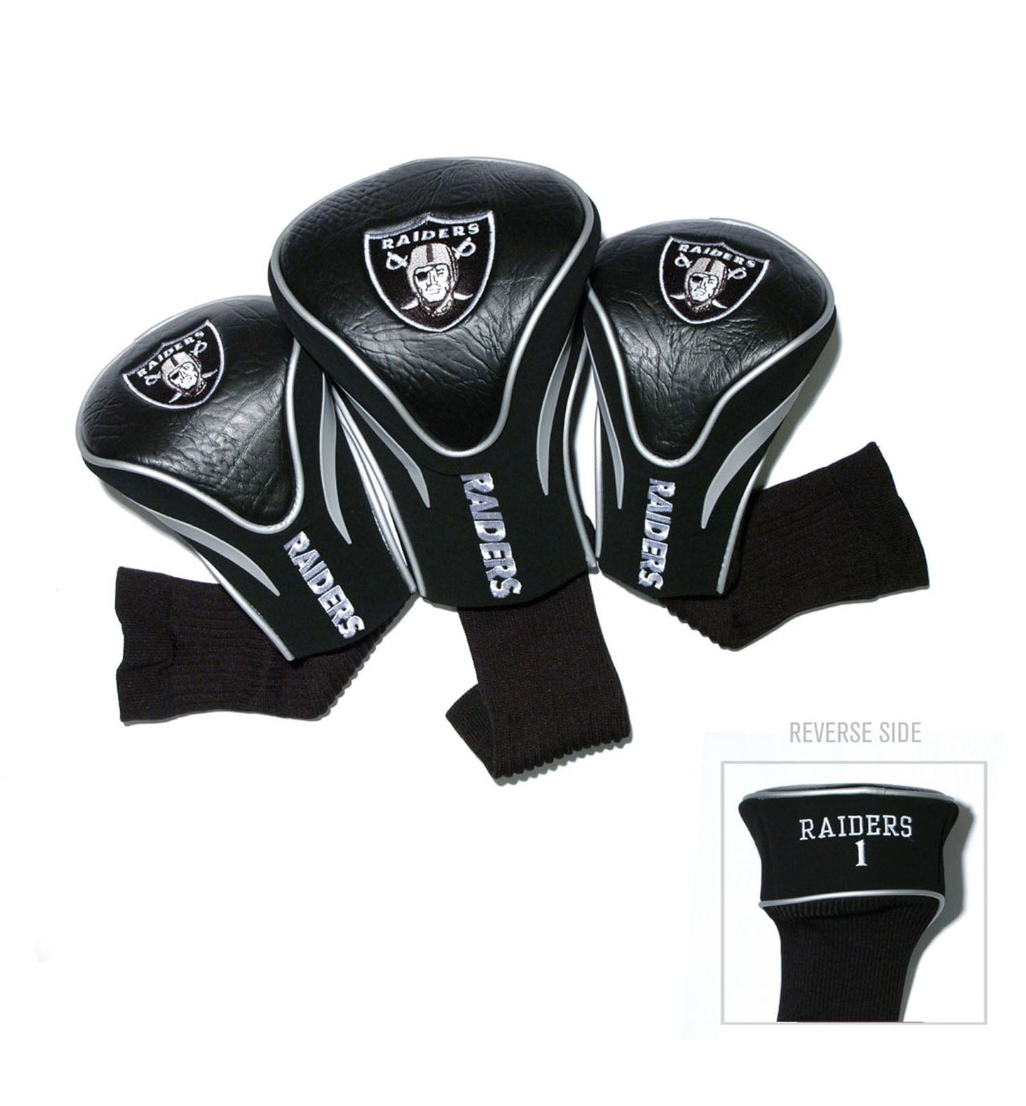 Las Vegas Raiders NFL Contour 3 Pack Headcovers - Club Rehab