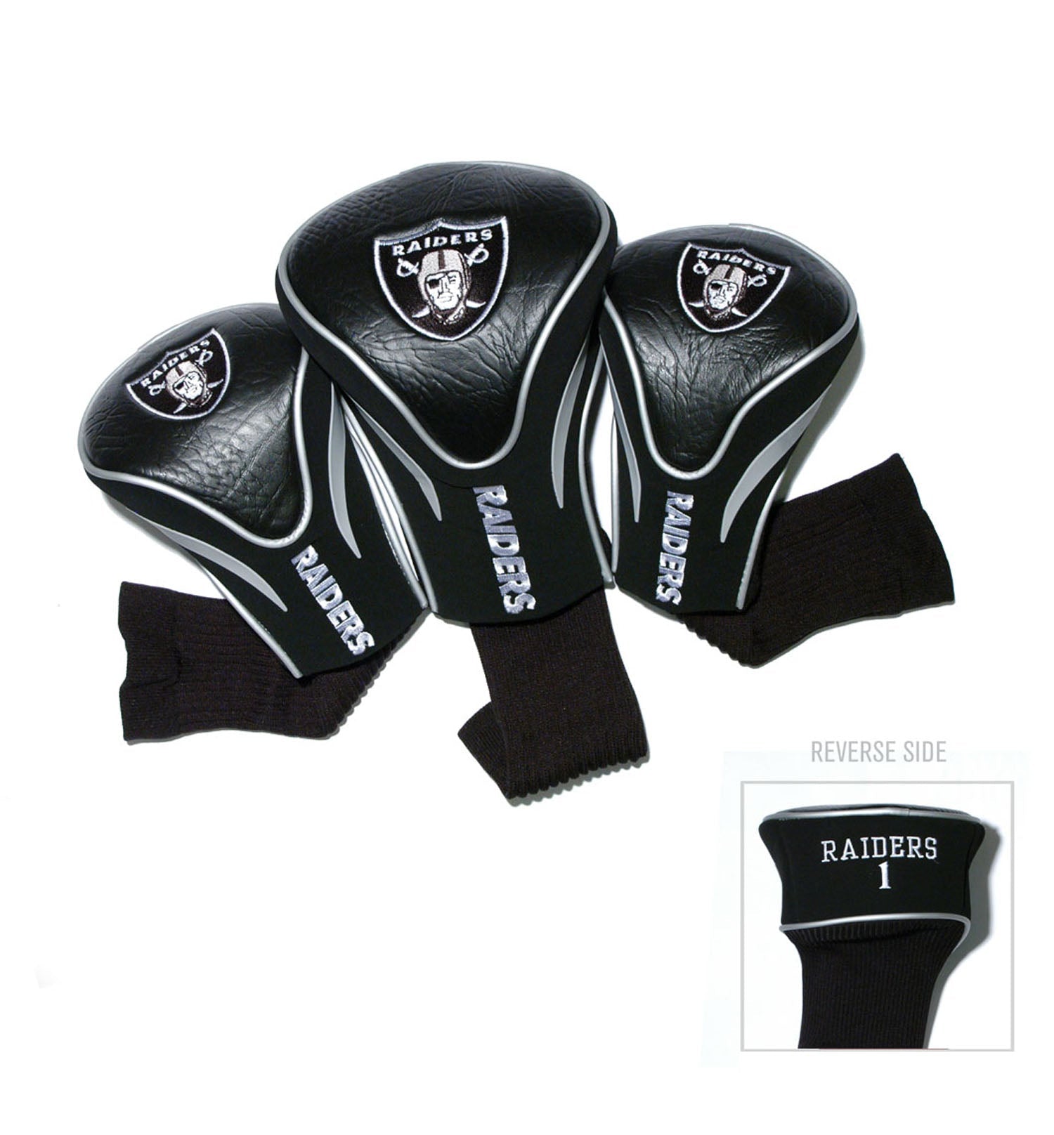 Las Vegas Raiders NFL Contour 3 Pack Headcovers - Club Rehab