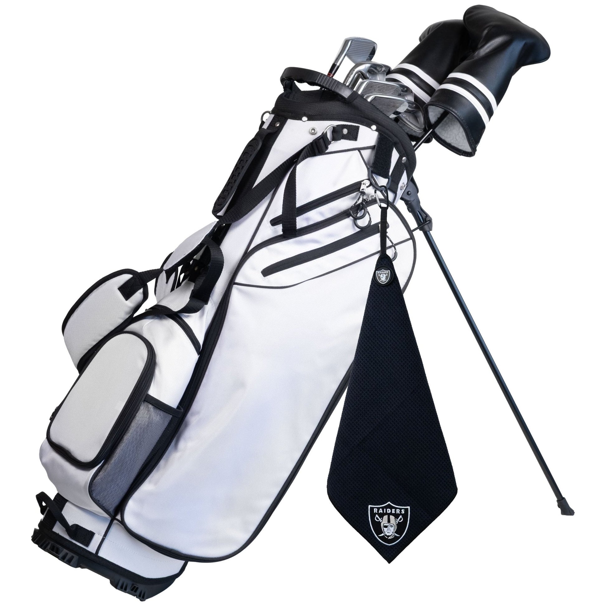 Las Vegas Raiders NFL Magnetic Embroidered Golf Towel – 15" x 15" - Club Rehab