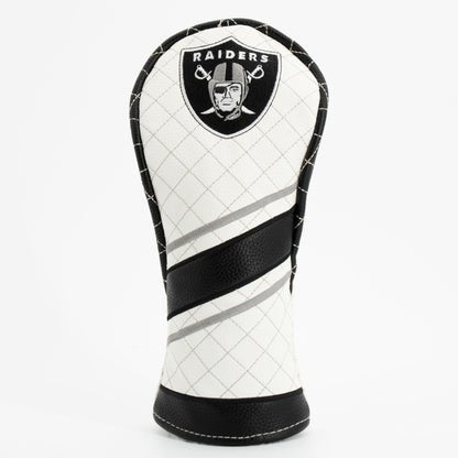 Las Vegas Raiders Quilted Headcovers – Just Win, Baby Collection - Driver Stripe - Club Rehab
