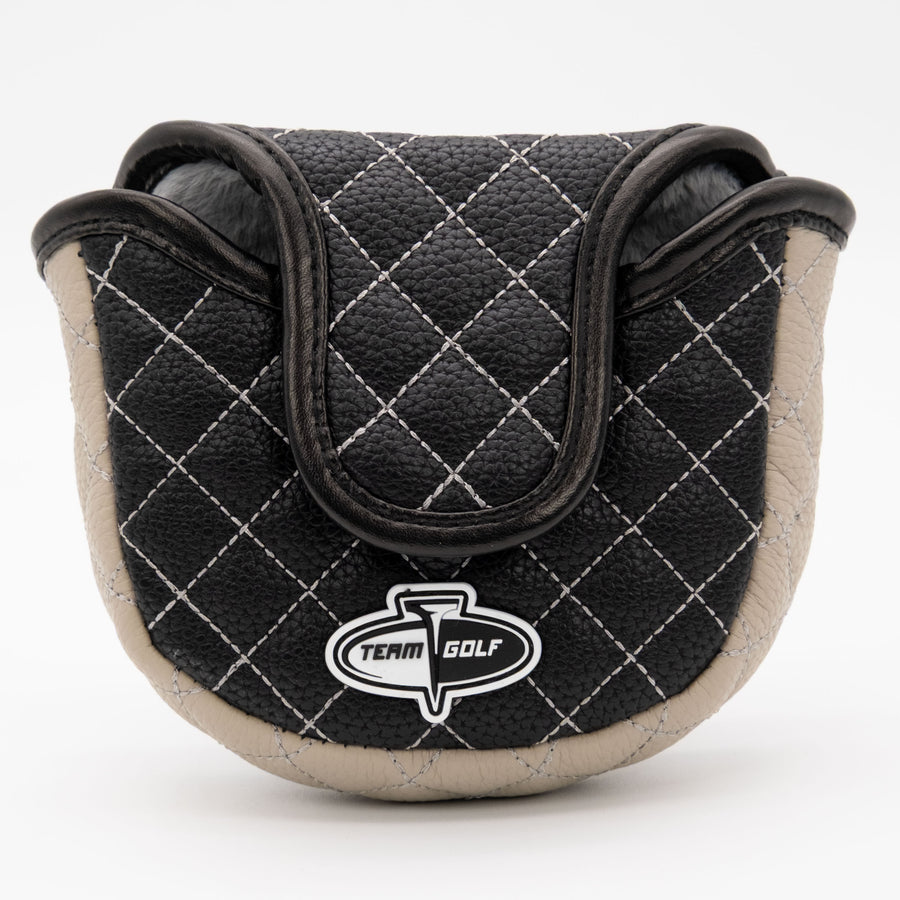 Las Vegas Raiders solid quilted mallet putter cover, back view