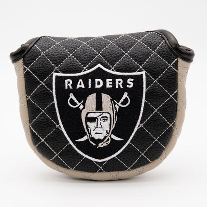 Las Vegas Raiders Solid Mallet Putter quilted headcover, front view