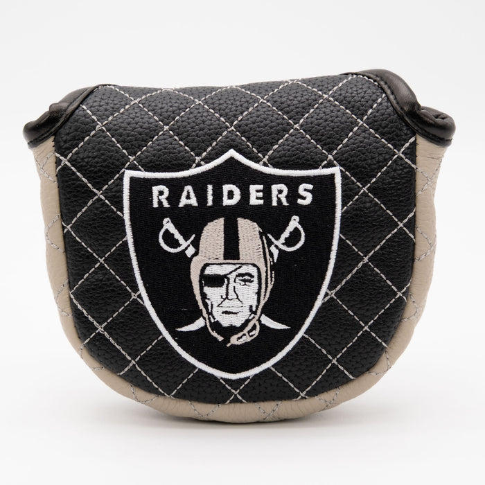 Las Vegas Raiders Solid Mallet Putter quilted headcover, front view