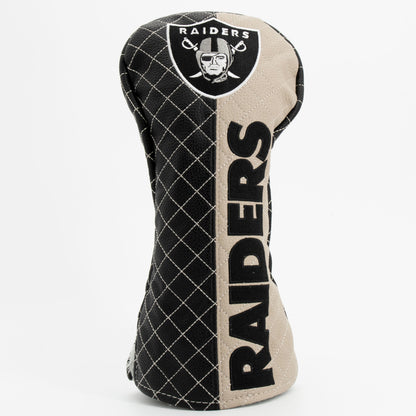Las Vegas Raiders Split Driver quilted headcover, front view