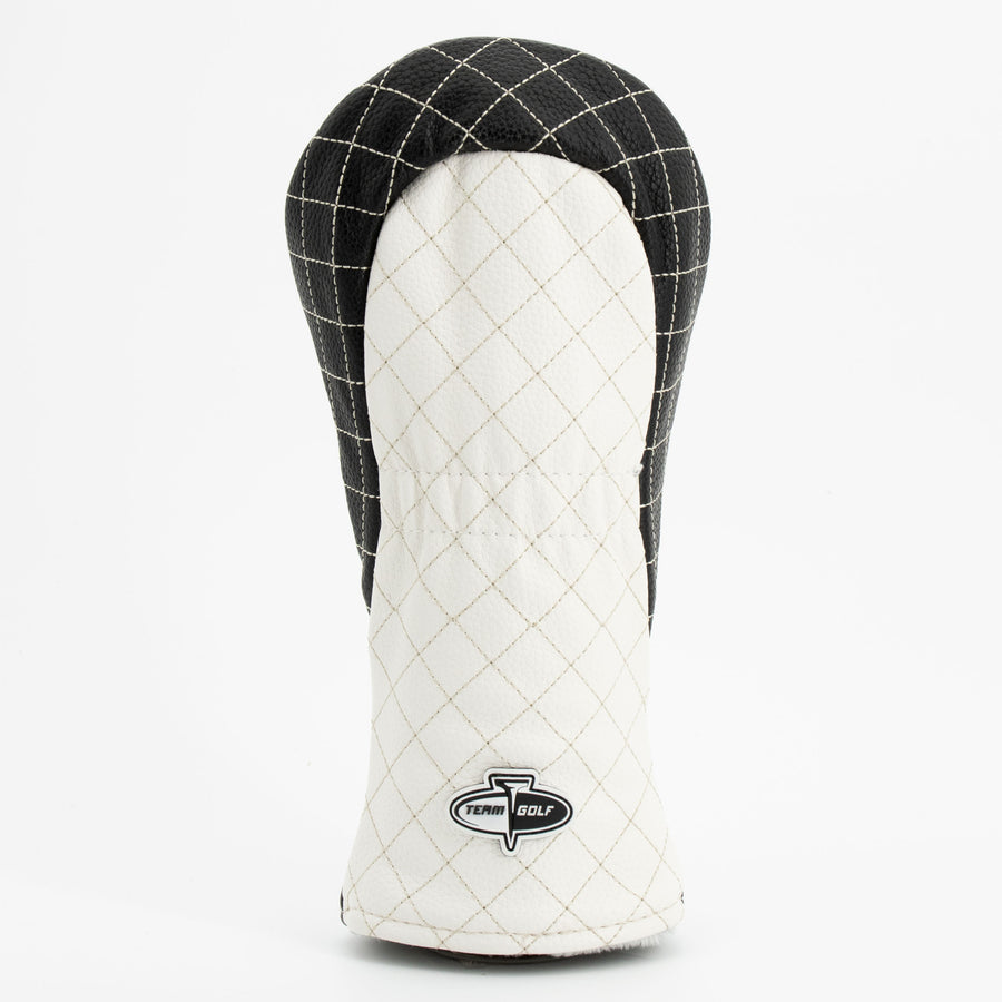 Las Vegas Raiders striped quilted fairway cover, back view