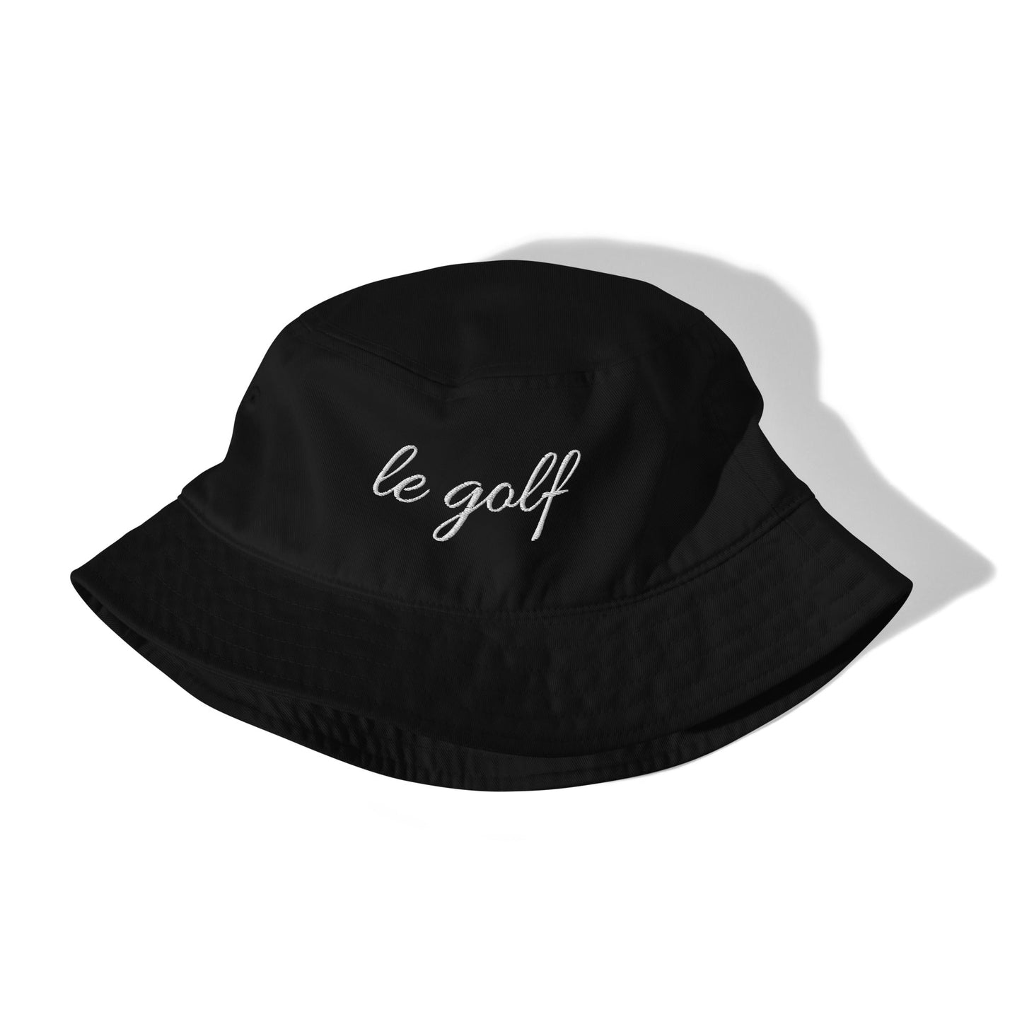 le golf Bucket Hat, Embroidered Golf Hat for Women & Men – Minimalist Country Club Style - Black - Club Rehab