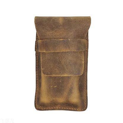 Leather Cigar Case Bag for 3 Cigars – Portable and Elegant Smoking Accessory - Club Rehab