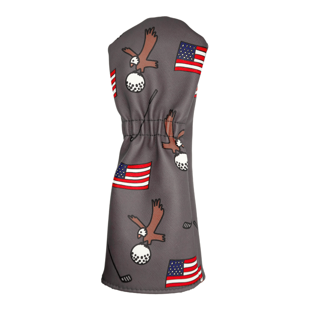 Leather Fairway Wood Headcover - Illustrated Eagle - Club Rehab