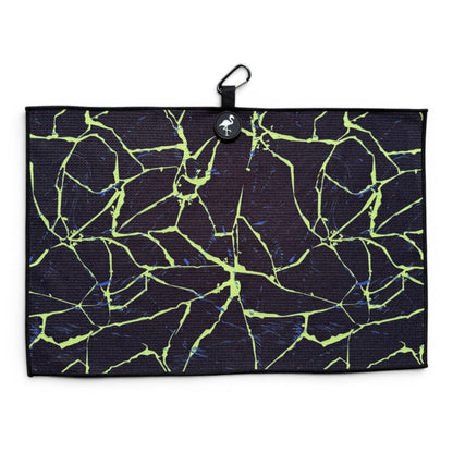 Lightning Strike Golf Towel | 24” x 16” Microfiber Towel | Magnetic Clip & Carabiner | Premium Golf Accessory - Club Rehab