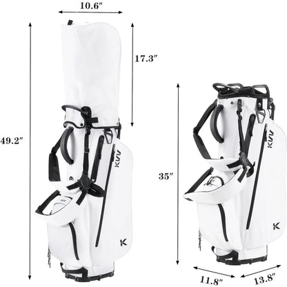 Lightweight Golf Stand Bag with 7 Way Full - Length Dividers, 5 Zippered Pockets, Automatically Adjustable Dual Straps - United States - Club Rehab