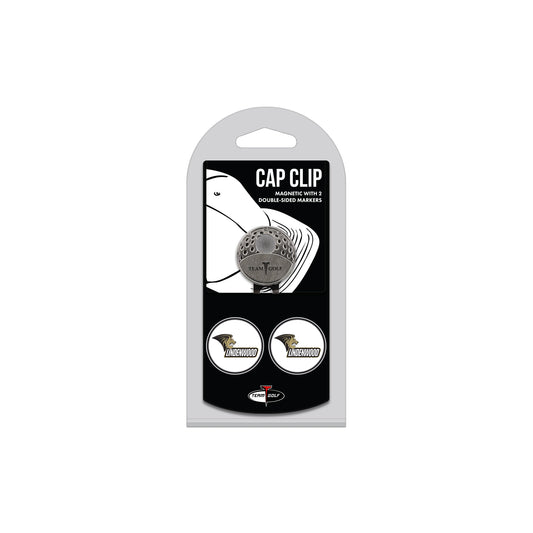 LINDENWOOD hat clip with two golf ball markers