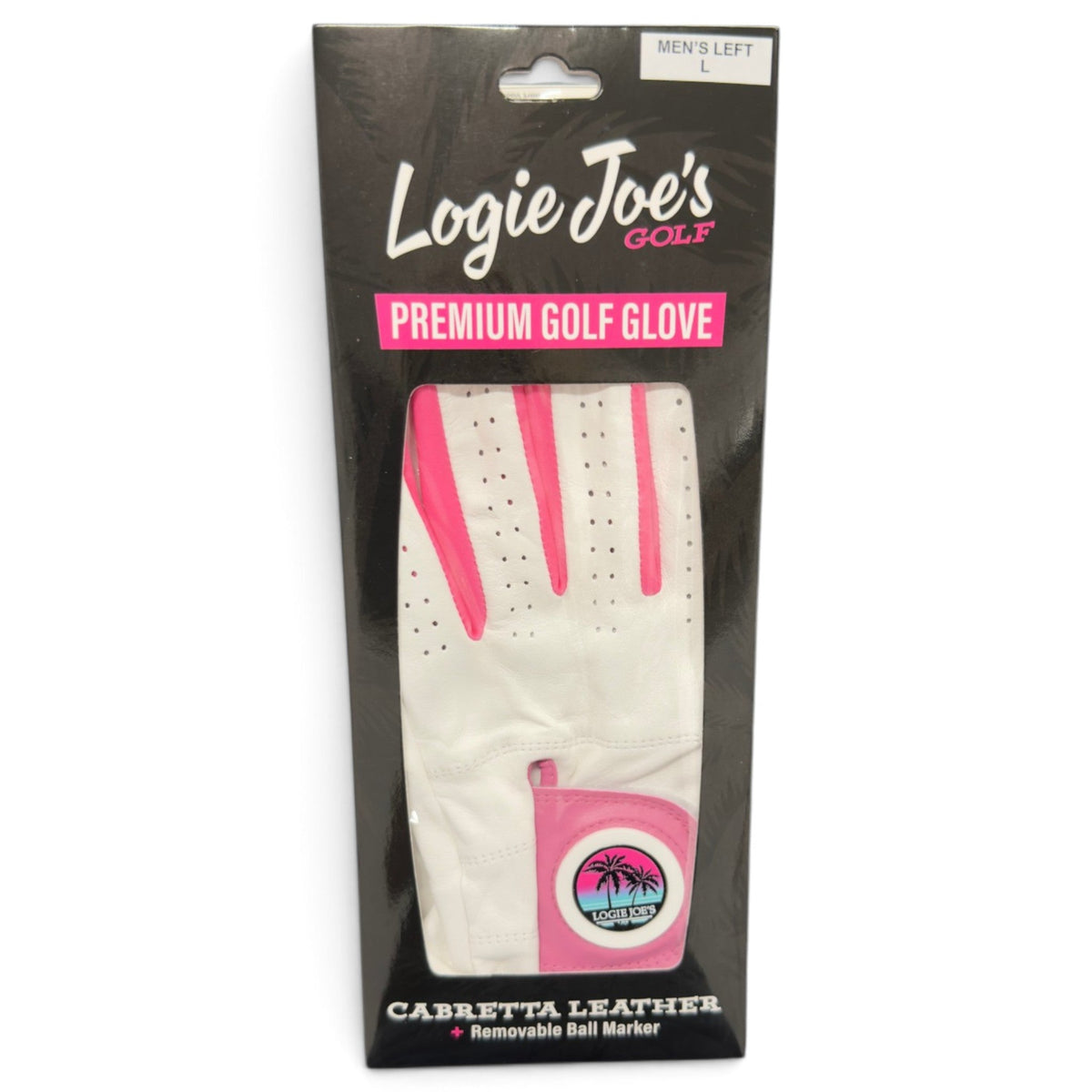 Logie Joe's Cabretta Leather Golf Glove | Premium Golf Glove with Magnetic Ball Marker | Left & Right Hand | Standard & Cadet Sizes - Right Small - Club Rehab