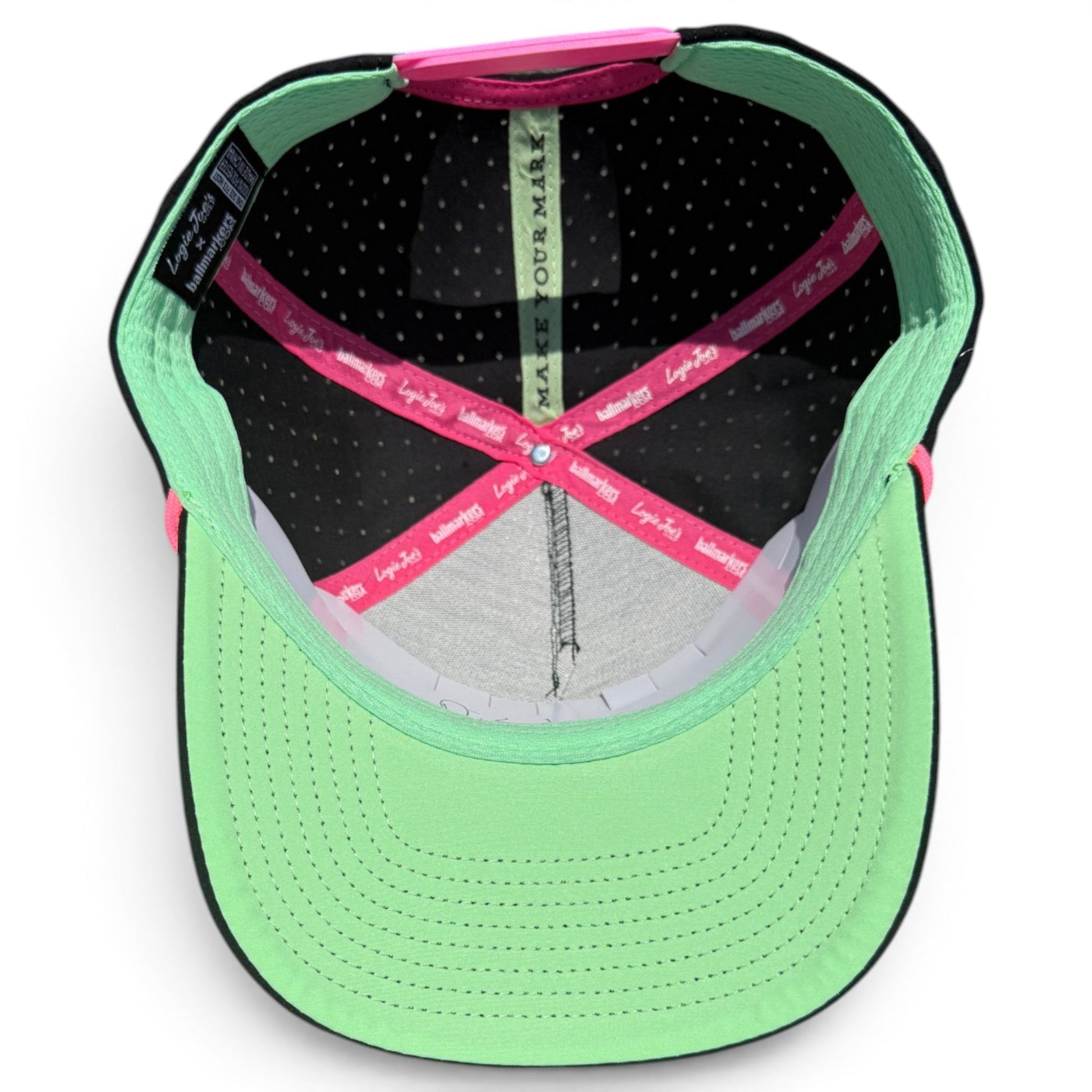 Logie Joe’s "Classic" Golf Hat | Snapback Cap | Built-in Magnetic Ball Marker Holder + Marker Included | Adjustable Script Logo - Club Rehab