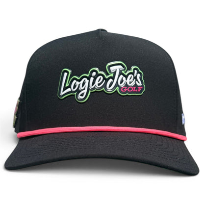 Logie Joe’s "Classic" Golf Hat | Snapback Cap | Built-in Magnetic Ball Marker Holder + Marker Included | Adjustable Script Logo - Club Rehab