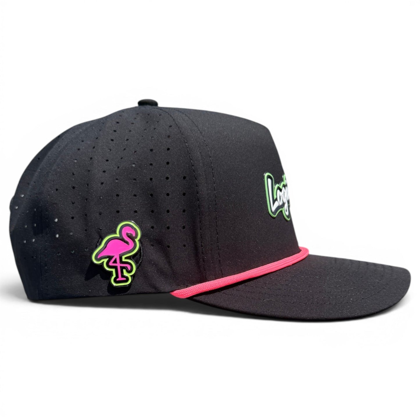 Logie Joe’s "Classic" Golf Hat | Snapback Cap | Built-in Magnetic Ball Marker Holder + Marker Included | Adjustable Script Logo - Club Rehab