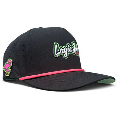 Logie Joe’s "Classic" Golf Hat | Snapback Cap | Built-in Magnetic Ball Marker Holder + Marker Included | Adjustable Script Logo - Club Rehab