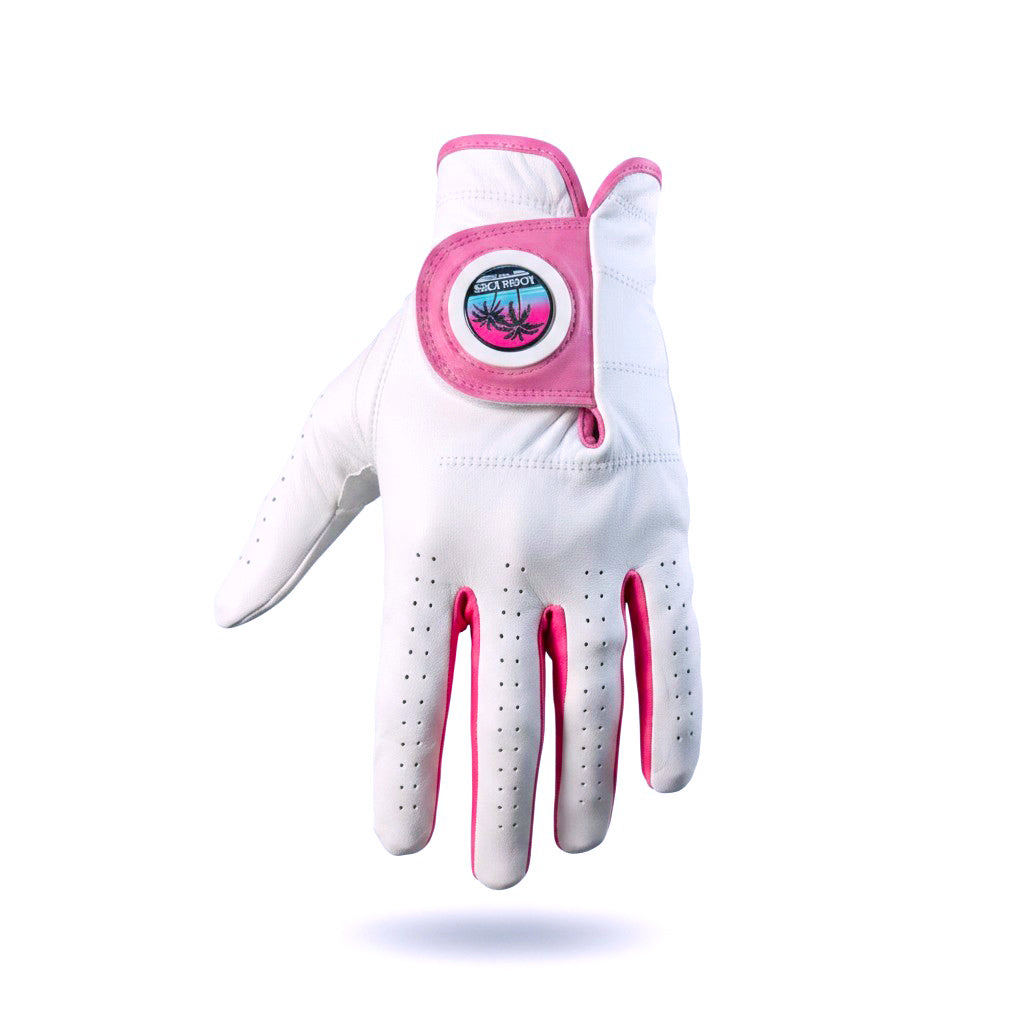 Logie Joe's Cabretta Leather Golf Glove | Premium Golf Glove with Magnetic Ball Marker | Left & Right Hand | Standard & Cadet Sizes