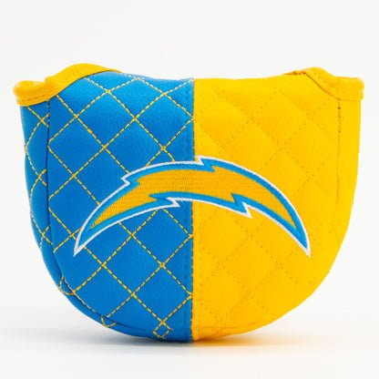 Los Angeles Chargers Quilted Headcovers – Bolt Up Collection - Mallet Putter Split - Club Rehab
