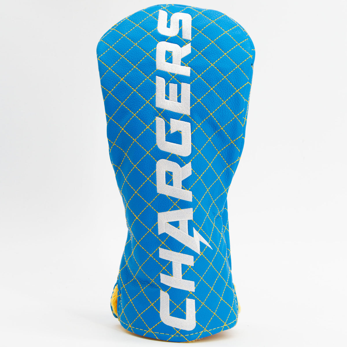 Los Angeles Chargers Solid Driver quilted headcover, front view